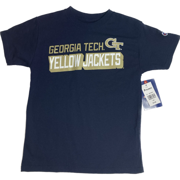 Champion Other - Champion Georgia Tech Yellow Jackets T-Shirt Youth Medium Blue NCAA